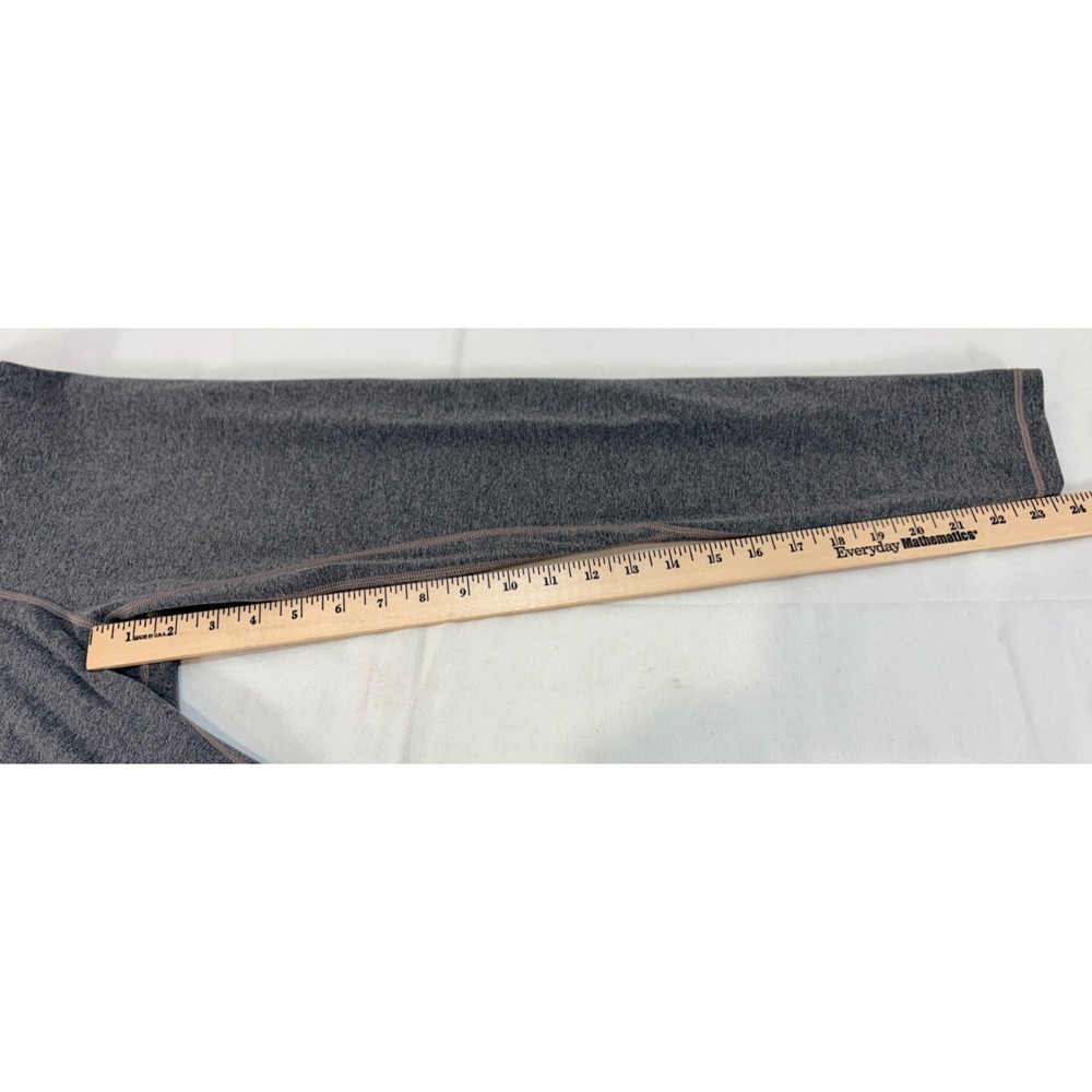 YUNOGA Women's High Waist Yoga Pants M Heathered Grey 75/25 Stretch Leggings - Picture 6 of 7